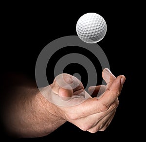 Hand Tossing Golf Ball