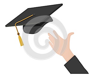 Hand Tossing a Mortarboard