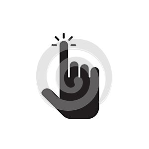 Hand touch pad black icon design. Vector illustration