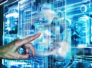 Hand touch virtual interface customer, technology innovation