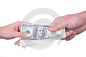 Hand transfer money