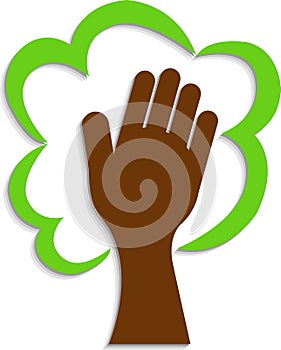 Hand tree logo