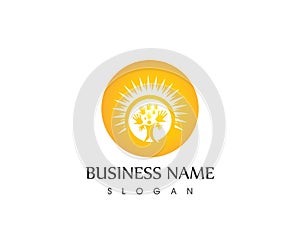 Hand Tree Logo Design Template