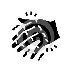 hand tremors disease symptom glyph icon vector illustration