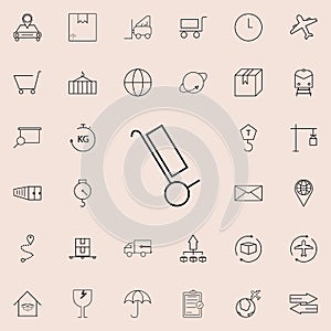 hand truck icon. logistics icons universal set for web and mobile