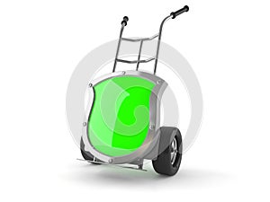 Hand truck with shield