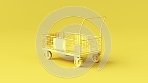 Hand Truck on yellow background. Summertime.