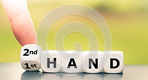 Hand turns dice and changes the expression `1st hand` to `2nd hand`.