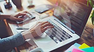 The programmer& x27;s workspace.AI generated image