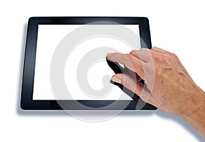 Hand Using Computer Tablet