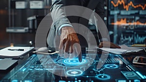 The digital touchscreen interface..AI generated image