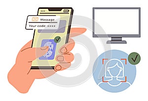 Secure Authentication with Biometric Verification, Facial Recognition, and Two-Factor Authentication Code