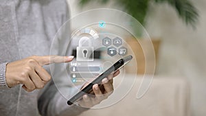 Cybersecurity Login and Data Protection on Smartphone