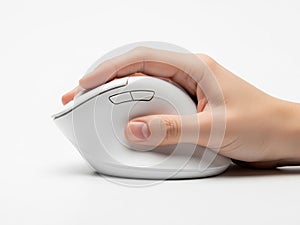 Hand using wireless mouse