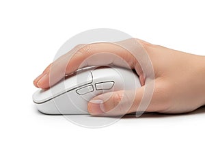 Hand using a wireless mouse