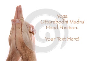 Hand in Uttarabodhi mudra gesture