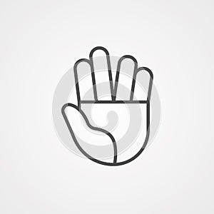 Hand vector icon sign symbol
