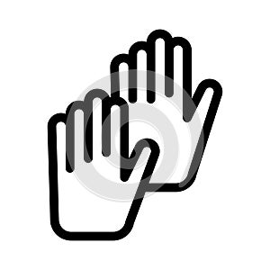 Hand vector thin line icon