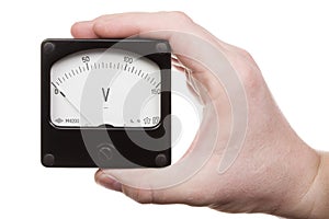 Hand with voltmeter 2