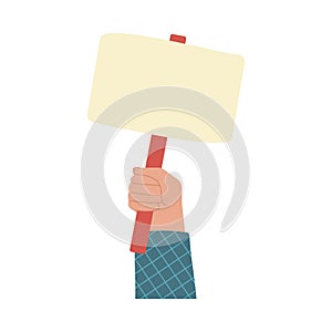 Hand voting ballot box icon. Hand putting paper in the ballot box. Voting concept. Vector illustration. Election and