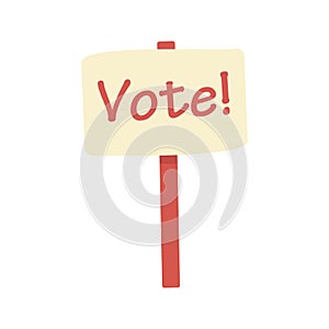 Hand voting ballot box icon. Hand putting paper in the ballot box. Voting concept. Vector illustration. Election and