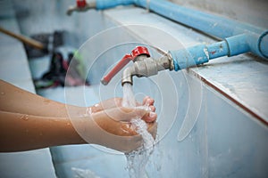 Hand Wash from faucet