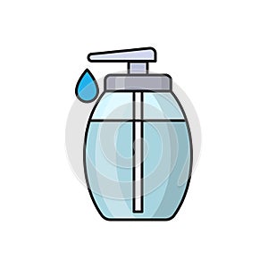 Hand wash vector colour line  icon