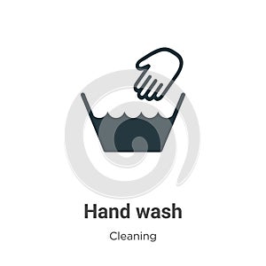 Hand wash vector icon on white background. Flat vector hand wash icon symbol sign from modern cleaning collection for mobile