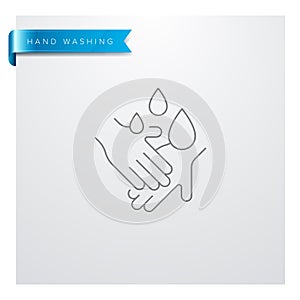 Hand Washing Line Icon