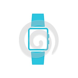 Hand watch icon. Minimalist Timing. Isolated on white background.