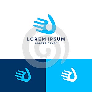 hand water drop logo