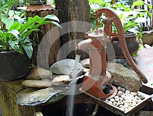 Hand water pump - retro style
