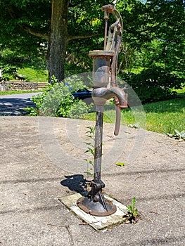 Hand water pump - retro style old water pump