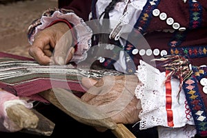 Hand weaving