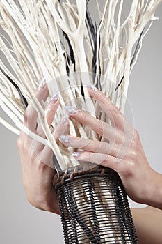 Hand in wicker