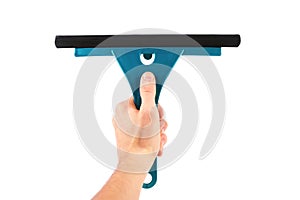 Hand with window cleaning tool