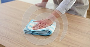 Hand wipes table with microfiber cloths
