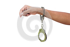 hand women in shackle