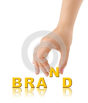Hand and word Brand