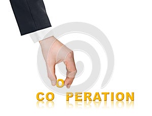 Hand and word Cooperation