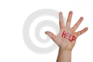 Hand and word Help