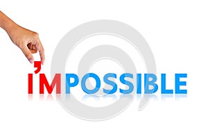 Hand and word I'm possible