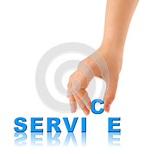 Hand and word Service