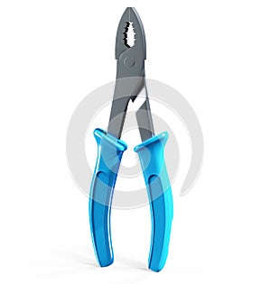 Hand work tools, 3D rendering on white photo