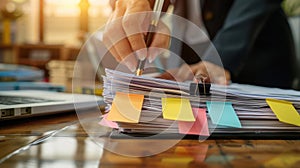 The organized office desk.AI generated image