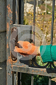 A hand in a working glove