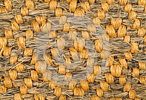 Hand Woven Sisal Rug Detail.