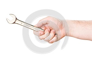 Hand with wrench