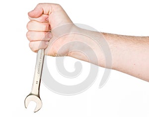 Hand with wrench