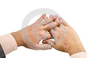 Hand, wrist, fingers, thumb, phalange, isolated, background, nail, emotions